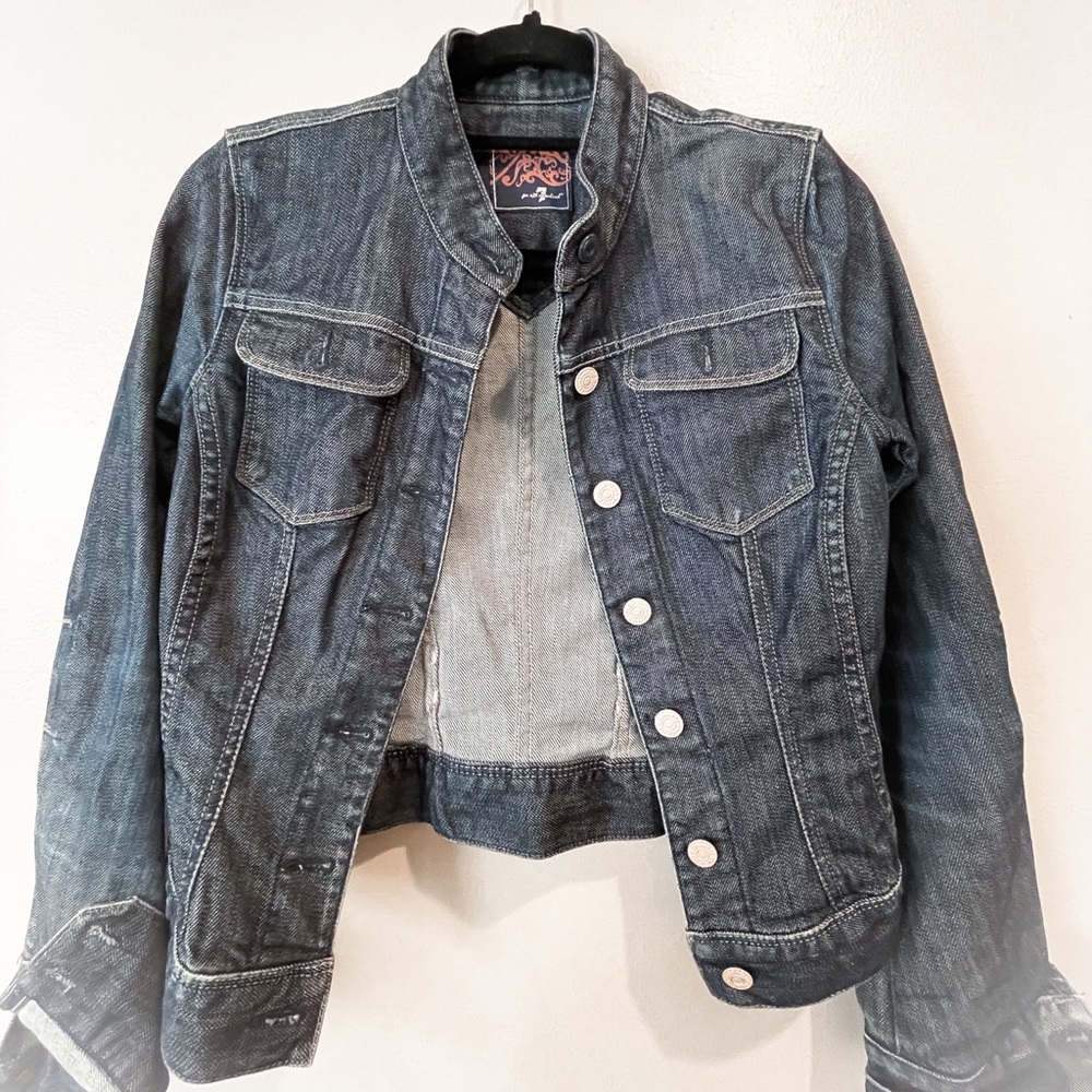 7 For All Mankind Fitted Jean Jacket, Size XS